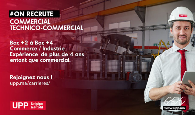 Offre D Emploi Commercial Technico Commercial Unipipe And Profil